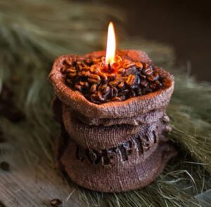 świeczki ozdobne kawa