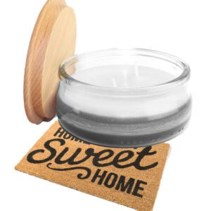 Świeca zapachowa z drewnianą pokrywką zapach sweet home 210 ml