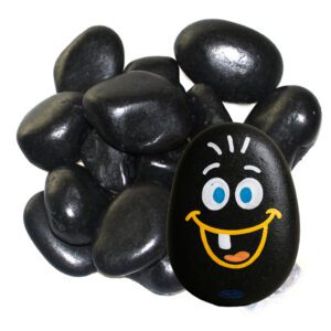 Kamienie ozdobne do malowania czarne otoczak polerowany 3-5 cm 1 kg