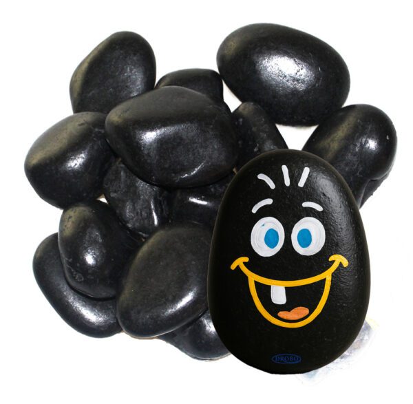 Kamienie ozdobne do malowania czarne otoczak polerowany 3-5 cm 1 kg